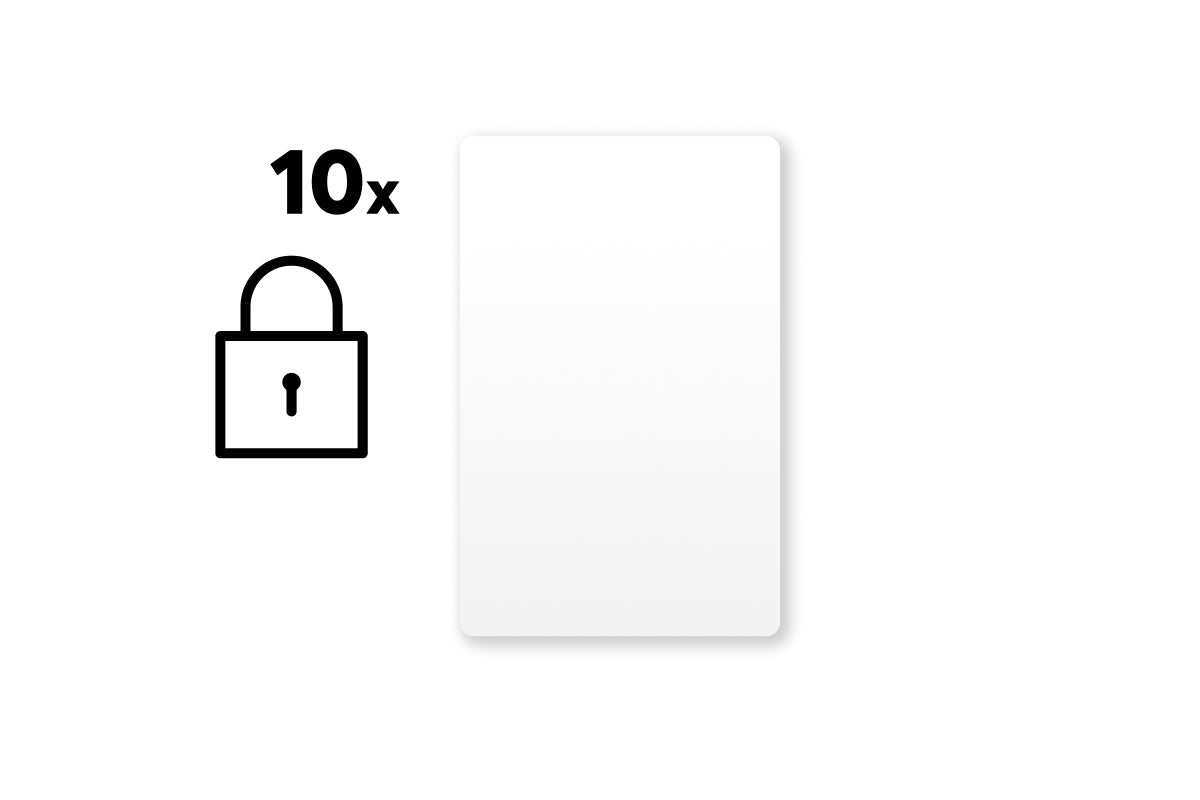 Verschlüsselte NFC Smart Cards Weiß Set - 10 Stück