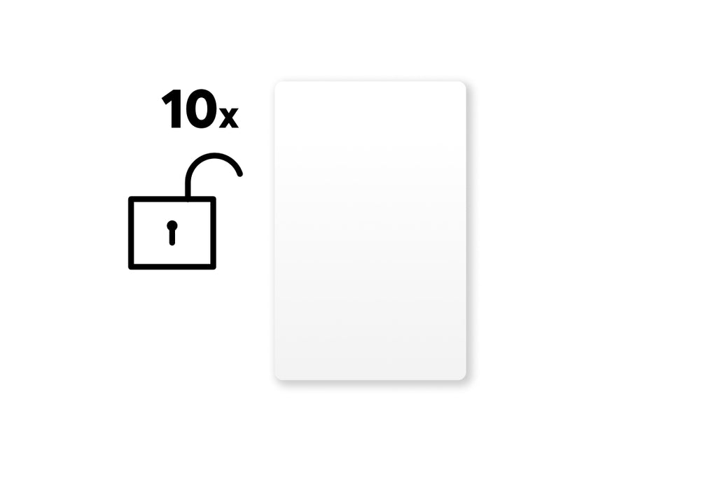 Unverschlüsselte NFC Smart Cards Weiß Set - 10 Stück