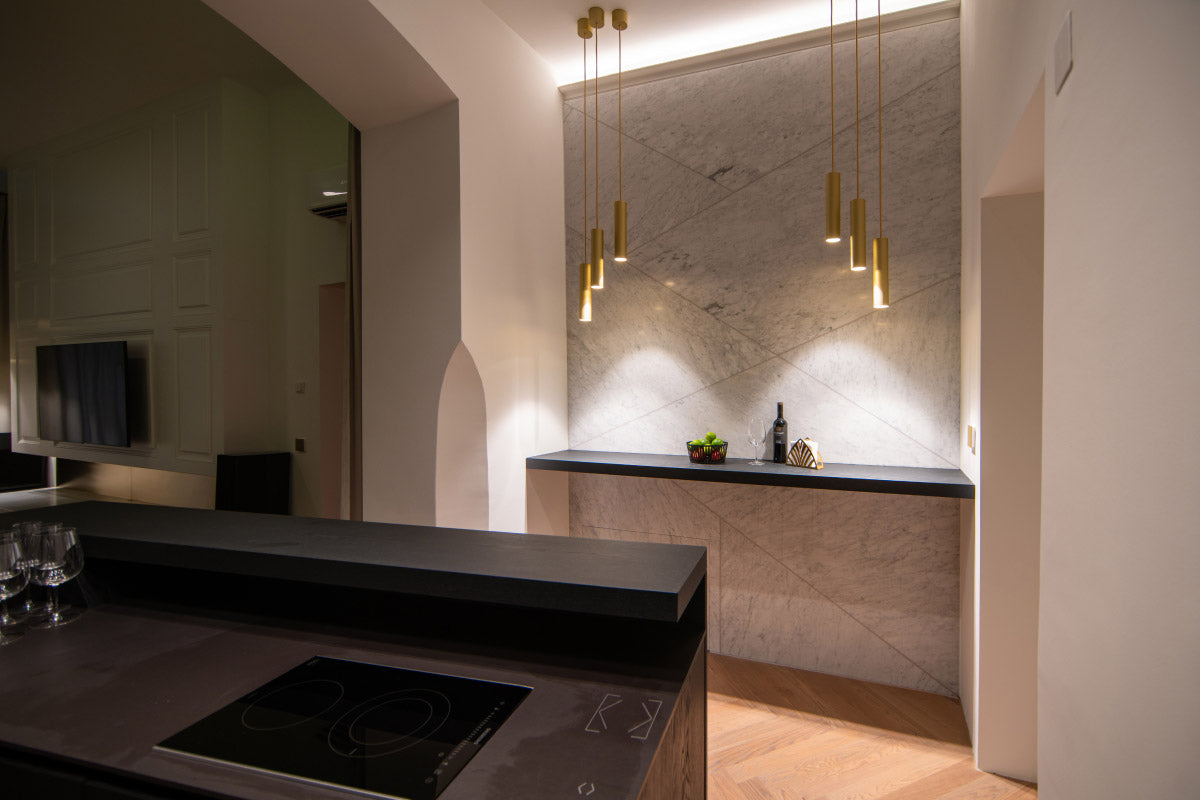 LED Pendulum Slim RGBW Tree Gold